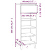 Grauer Schuhschrank Amon 40x36x105cm (Holz)