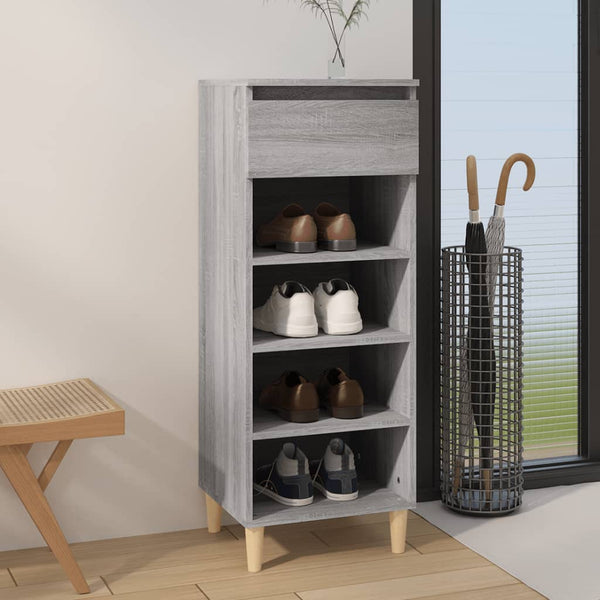 Grauer Schuhschrank Amon 40x36x105cm (Holz)