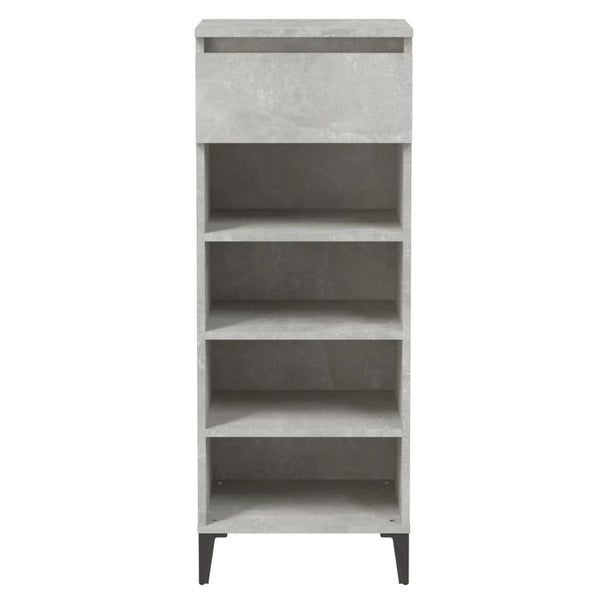 Schuhregal Betongrau Che 40x36x105cm (Holz)