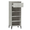 Schuhregal Betongrau Che 40x36x105cm (Holz)