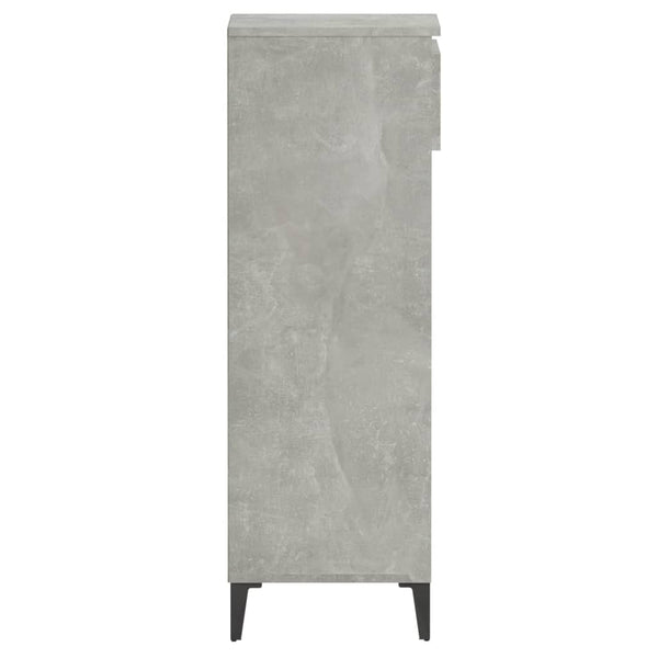 Schuhregal Betongrau Che 40x36x105cm (Holz)