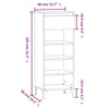 Schuhregal Betongrau Che 40x36x105cm (Holz)