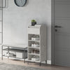 Schuhregal Betongrau Che 40x36x105cm (Holz)