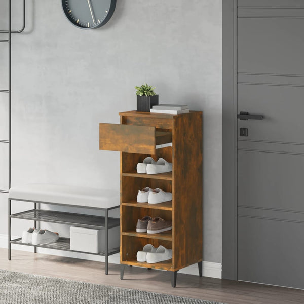 Räuchereichen-Schuhregal Che 40x36x105cm (Holz)