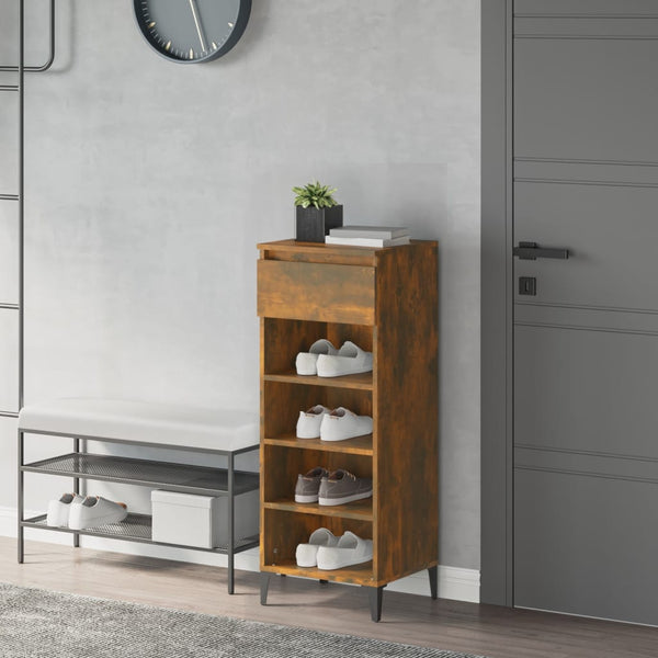 Räuchereichen-Schuhregal Che 40x36x105cm (Holz)