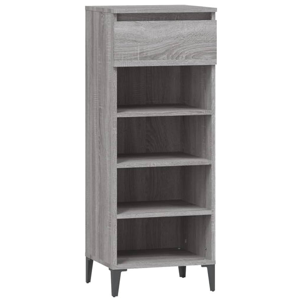 Graues Schuhregal Che 40x36x105cm (Holz)