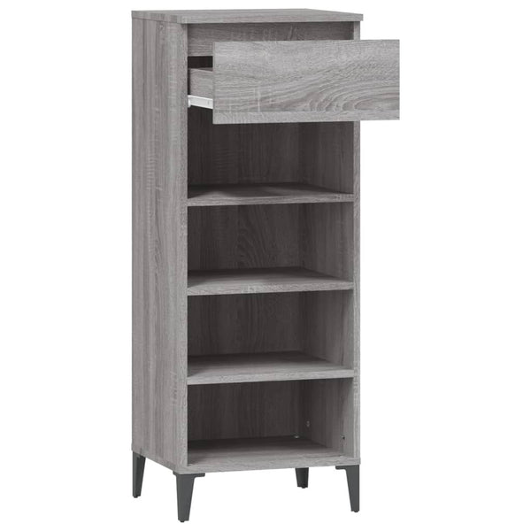 Graues Schuhregal Che 40x36x105cm (Holz)