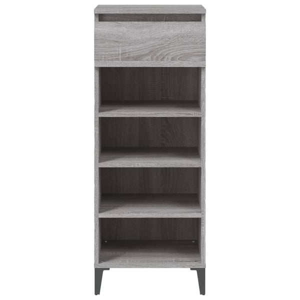 Graues Schuhregal Che 40x36x105cm (Holz)