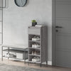 Graues Schuhregal Che 40x36x105cm (Holz)