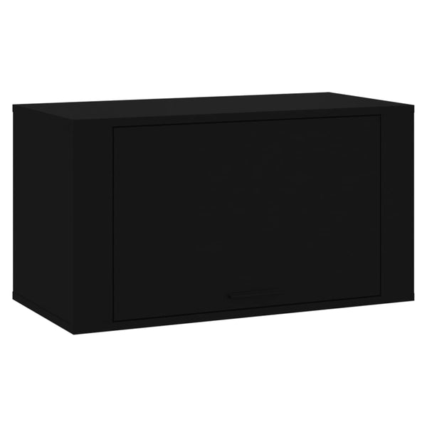 Schwarzer Wandschuhschrank Pase 70x35x38cm (Holz)