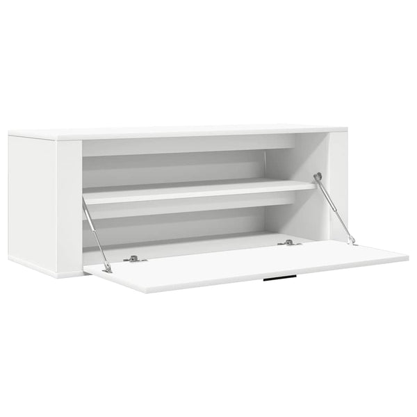 Weißer Wandschuhschrank Cirap 100x35x38cm (Holz)