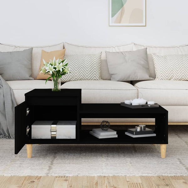Couchtisch Calistita 100x50x45cm, schwarz (Holz)