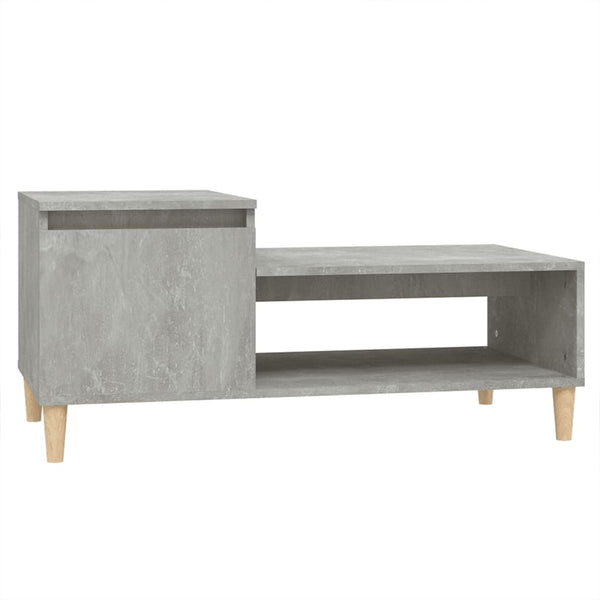 Betongrauer Couchtisch Calista 100x50x45cm (Holz)