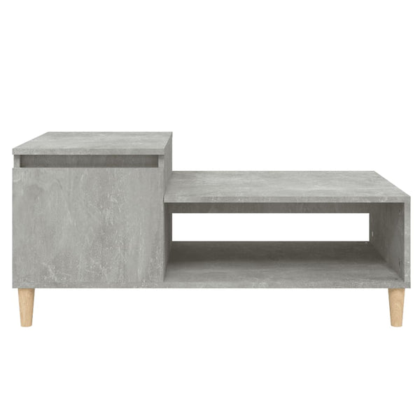 Betongrauer Couchtisch Calista 100x50x45cm (Holz)
