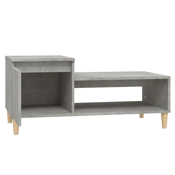 Betongrauer Couchtisch Calista 100x50x45cm (Holz)