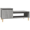 Grauer Couchtisch Calistita 100x50x45cm (Holz)