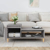 Grauer Couchtisch Calistita 100x50x45cm (Holz)