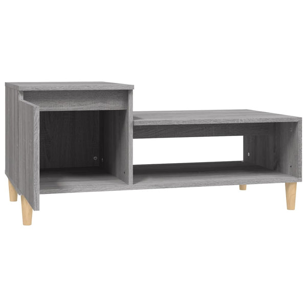 Grauer Couchtisch Calistita 100x50x45cm (Holz)