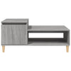 Grauer Couchtisch Calistita 100x50x45cm (Holz)