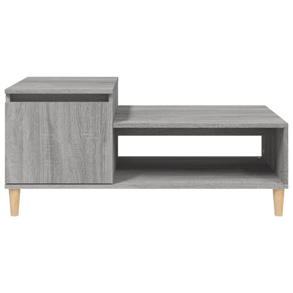 Grauer Couchtisch Calistita 100x50x45cm (Holz)