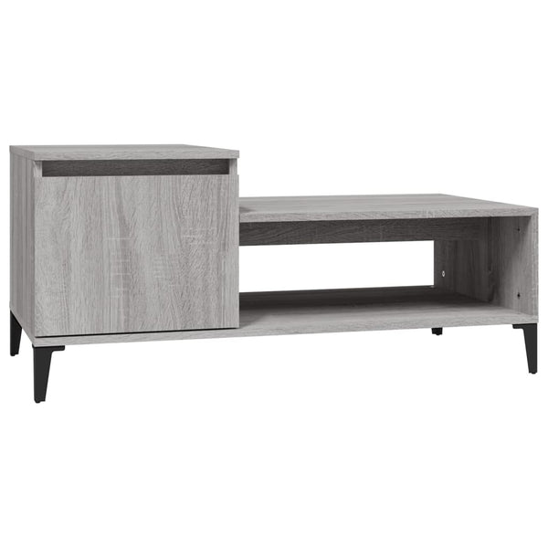 Grauer Couchtisch Marghiola 100x50x45cm (Holz)