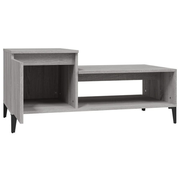 Grauer Couchtisch Marghiola 100x50x45cm (Holz)