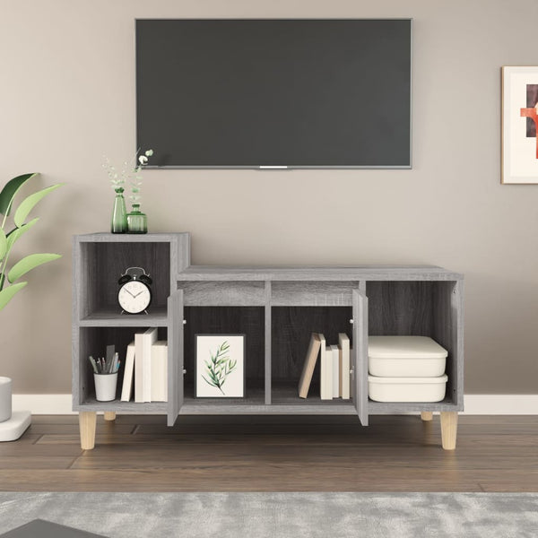 Graues TV-Möbel Costico 100x35x55cm (Holz)