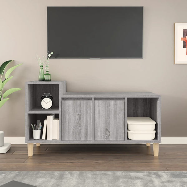 Graues TV-Möbel Costico 100x35x55cm (Holz)
