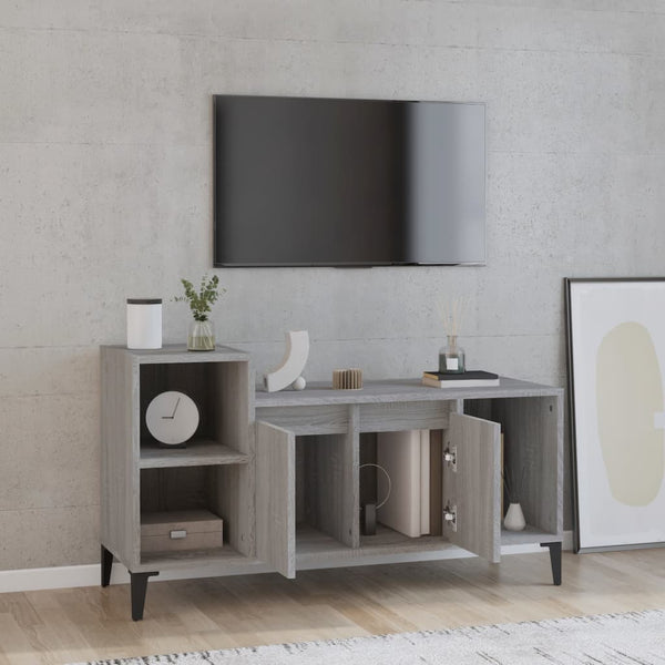 Graues TV-Möbel Duff 100x35x55cm (Holz)