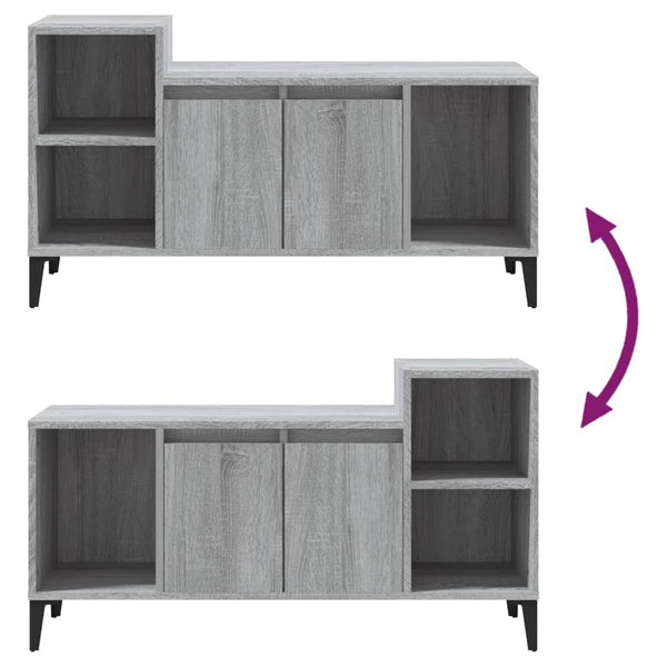 Graues TV-Möbel Duff 100x35x55cm (Holz)