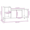Graues TV-Möbel Duff 100x35x55cm (Holz)
