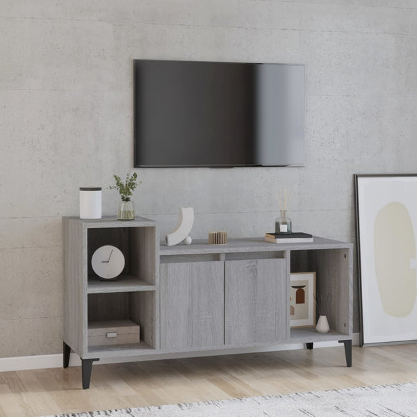 Graues TV-Möbel Duff 100x35x55cm (Holz)