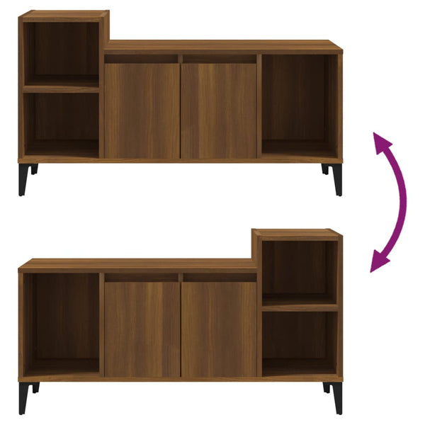 Braunes TV-Sideboard Duff 100x35x55cm (Holz)