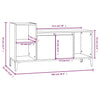 Braunes TV-Sideboard Duff 100x35x55cm (Holz)