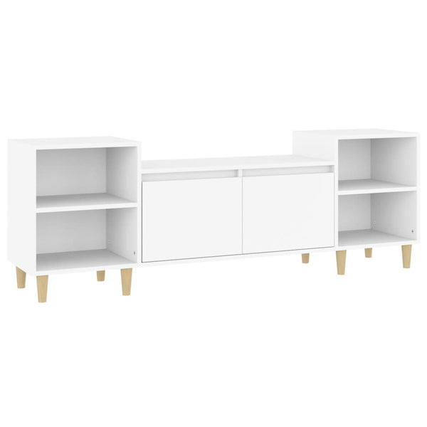 Weißer TV-Schrank Salivestru 160x35x55cm (Holz)