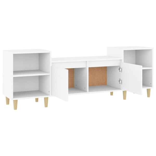 Weißer TV-Schrank Salivestru 160x35x55cm (Holz)