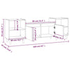 Weißer TV-Schrank Salivestru 160x35x55cm (Holz)