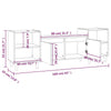 Betoninharmaa tv-taso Salivestru 160x35x55cm (puinen)