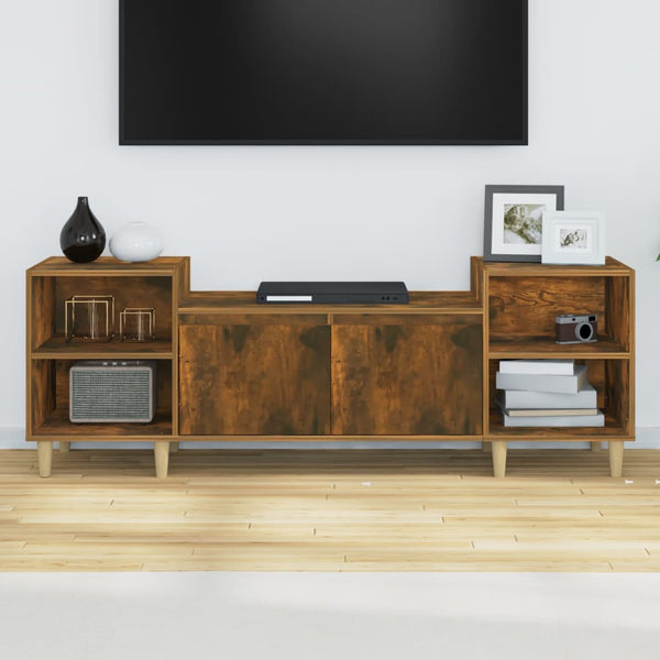 TV-Möbel Salivestru aus geräucherter Eiche 160x35x55cm (Holz)