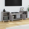 Graues TV-Möbel Salivestru 160x35x55cm (Holz)