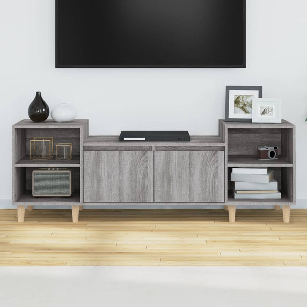 Graues TV-Möbel Salivestru 160x35x55cm (Holz)