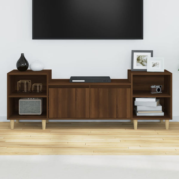 Ruskea tammi tv-taso Salivestru 160x35x55cm (puinen)