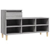 Grauer Schuhschrank Nemiea 102x36x60cm (Holz)