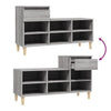 Grauer Schuhschrank Nemiea 102x36x60cm (Holz)