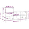 Grauer Schuhschrank Nemiea 102x36x60cm (Holz)