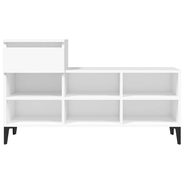 Weißer Schuhschrank Dedina 102x36x60cm (Holz)