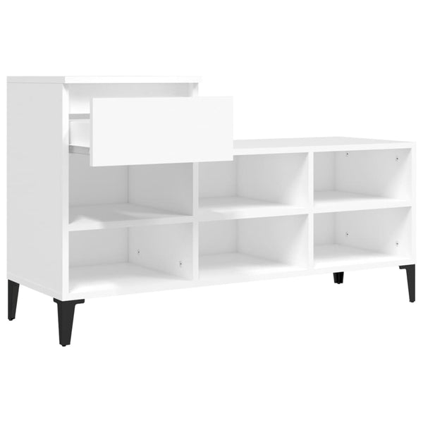 Weißer Schuhschrank Dedina 102x36x60cm (Holz)