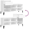 Weißer Schuhschrank Dedina 102x36x60cm (Holz)