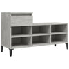 Schuhschrank Dedina 102x36x60cm in Betongrau (Holz)