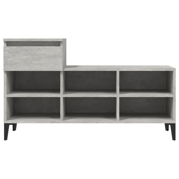 Schuhschrank Dedina 102x36x60cm in Betongrau (Holz)